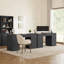 Bureau cannelé Cesiro 61 po avec tiroir et armoires-1921050113-2112878663