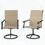 Ensemble de 2 chaises de patio pivotantes en filet à haut dossier (brun)-1498696531