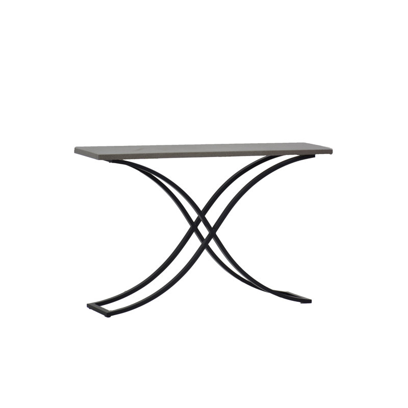Marco 52" Steel Console Table, Dove Gray