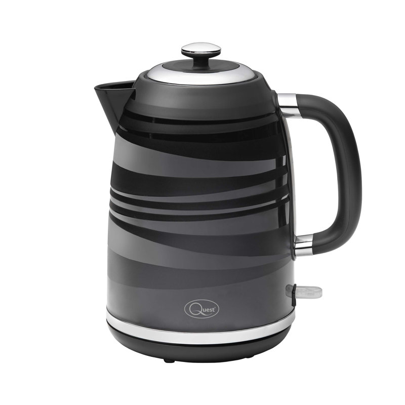 Quest 1.7L Aluminium Electric Kettle, Black