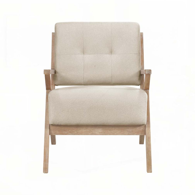 Chaise d'appoint moderne avec dossier capitonné 1pc, Sable