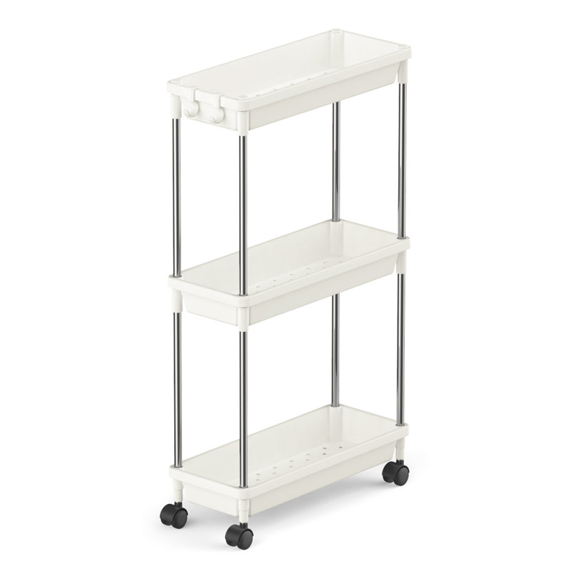 3.62cm H x 6.38cm W Book Cart, White