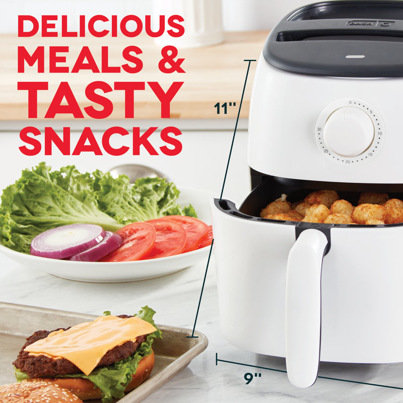 Dash Express 2.6 Quart Tasti-Crisp Air Fryer, White