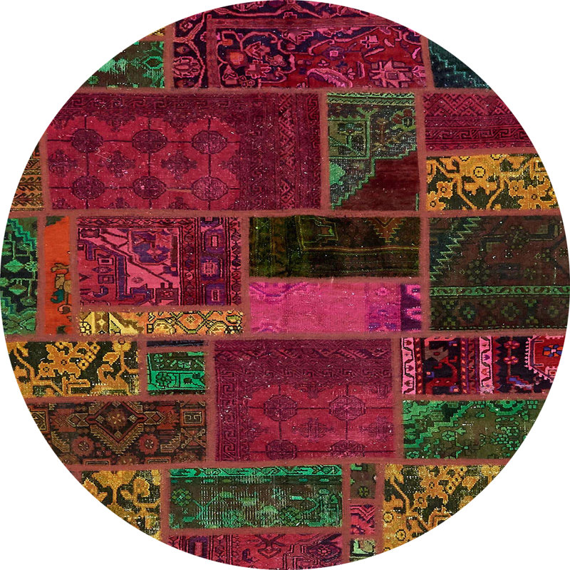 Abstract Indoor Rug, Round 8'