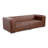 Sofa, Seats 3, Channel-Stitched Top-Grain Leather