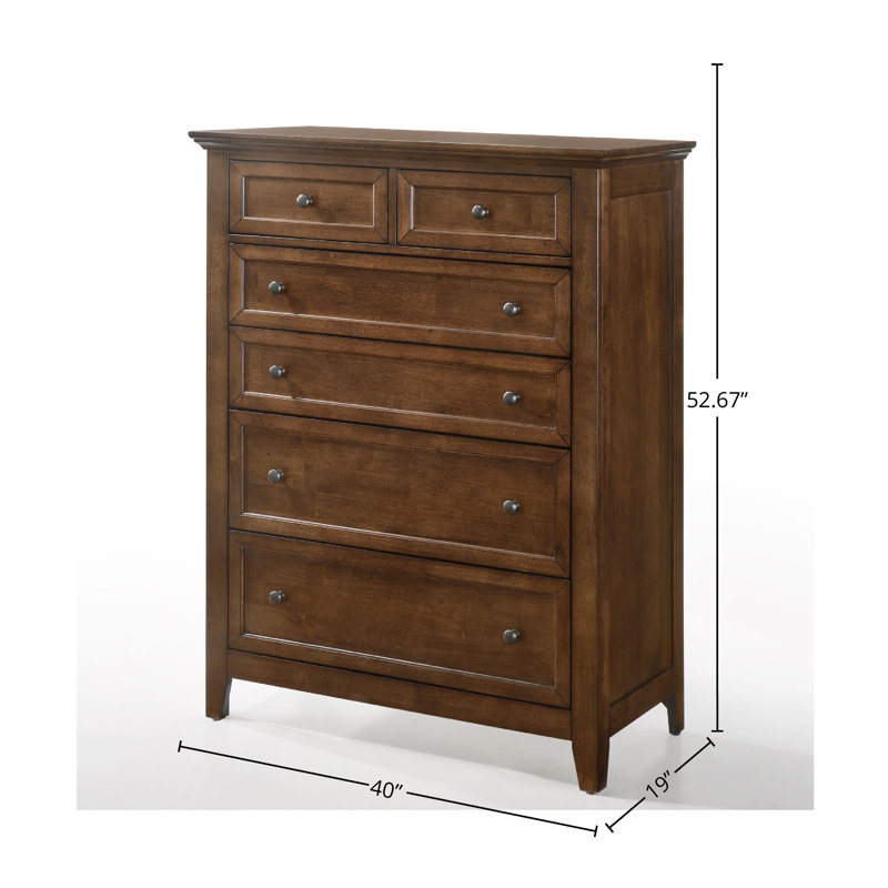 Jacon 6-Drawer Standard Chest, Brown