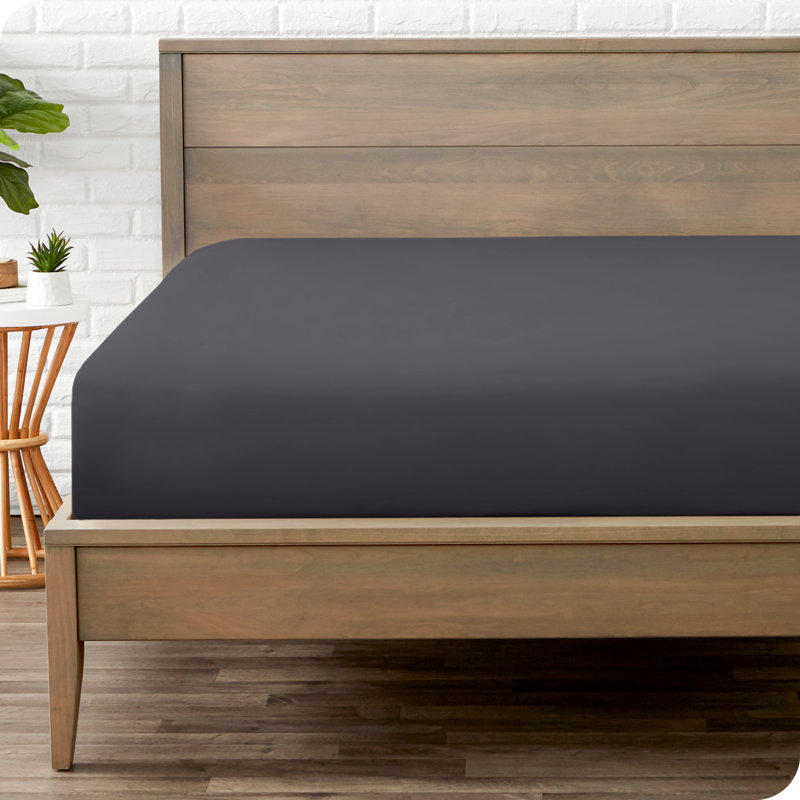 Microfiber Fitted Sheet, Forged Iron Gray, Full Fitted Sheet