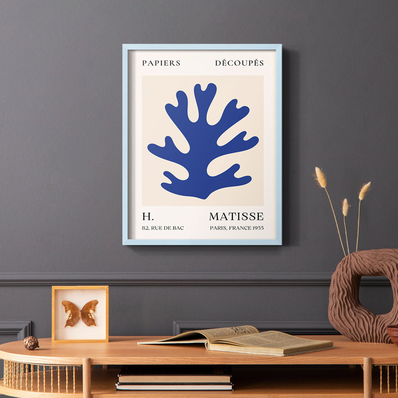 Matisse CLVII, reproduction encadrée - bois massif, H 28 po x l 22 po, Or