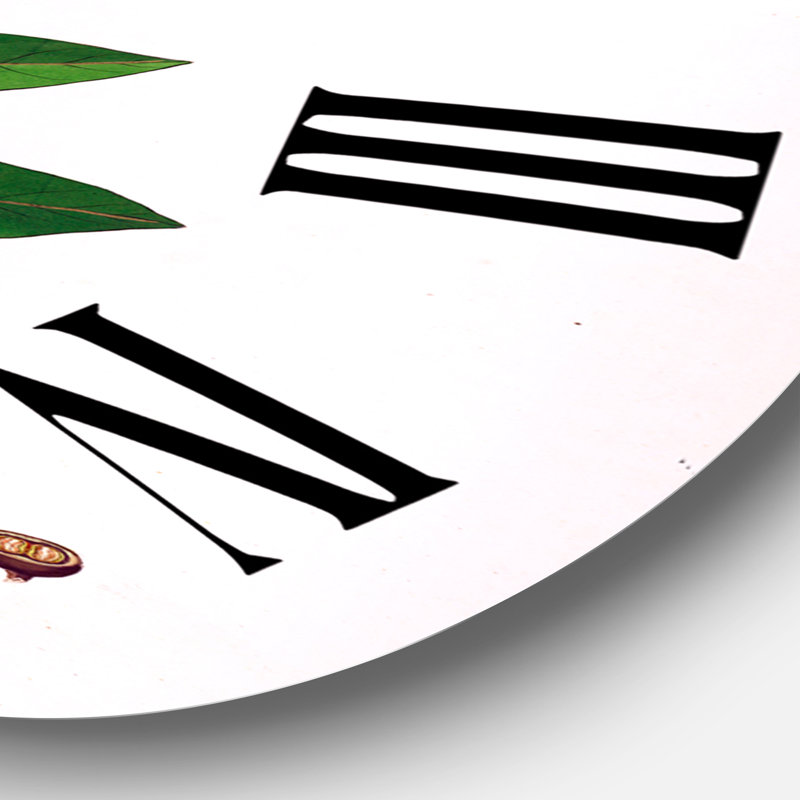 Horloge murale rétro Vintage Plant Life, Grand