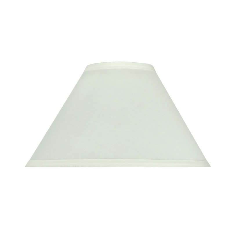 Abat-jour empire 7 po H 7 po en tissu de coton blanc cassé Tetoron (Uno)