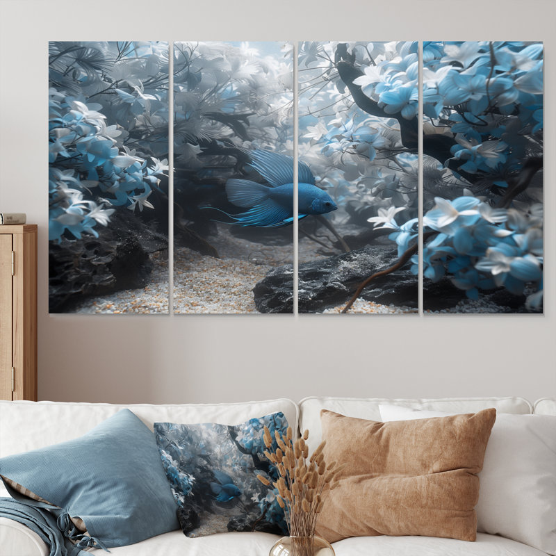 Sartell - Aquariums, ensemble de reproductions d'art mural, H 32 po x l 64 po