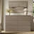 Modern Fluted 3-Drawer Dresser With Pop - Up Design-986991487