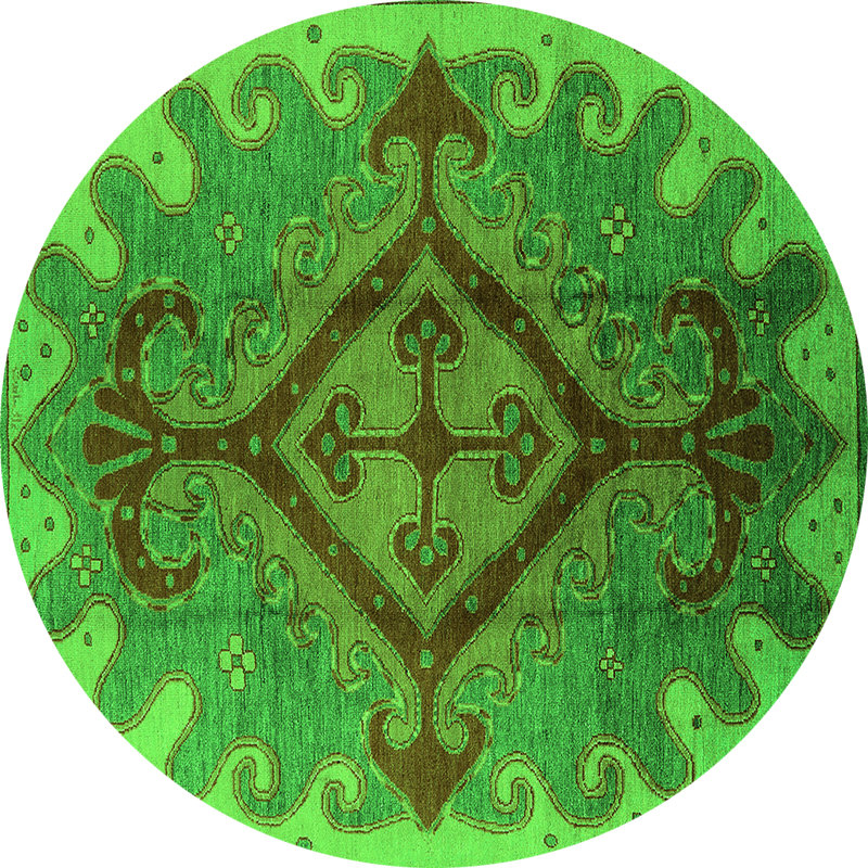 Tapis verts Mid-Century 1241, Rond 6 pi