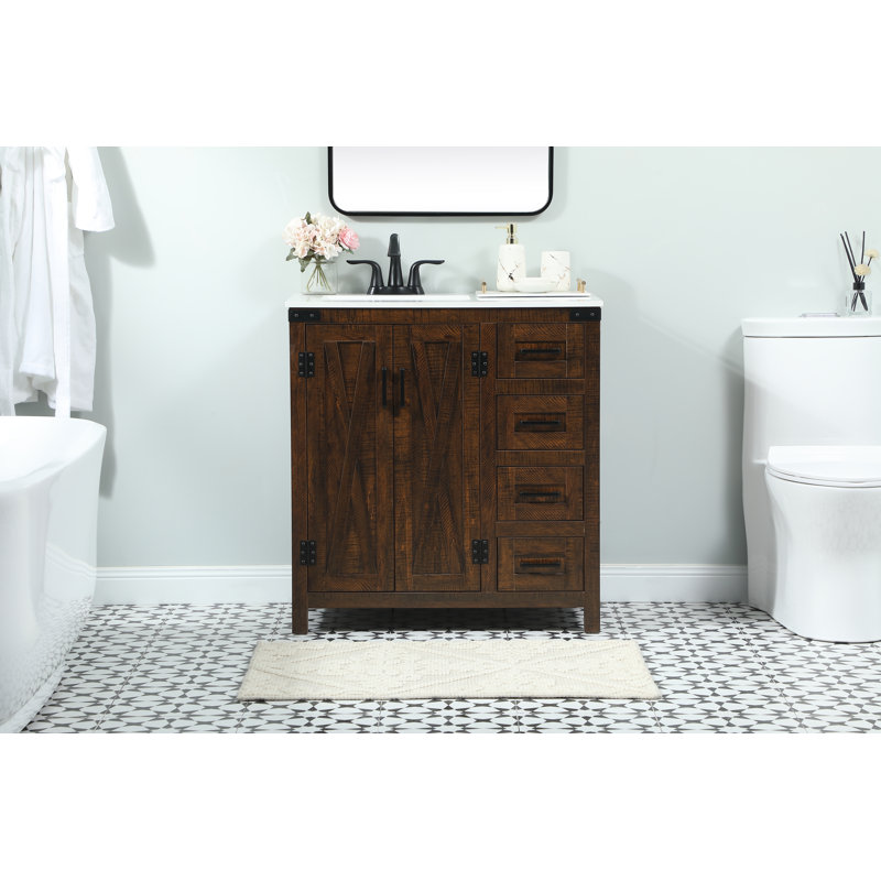 Ensemble de meuble-lavabo simple 32 po Slayton, Gris