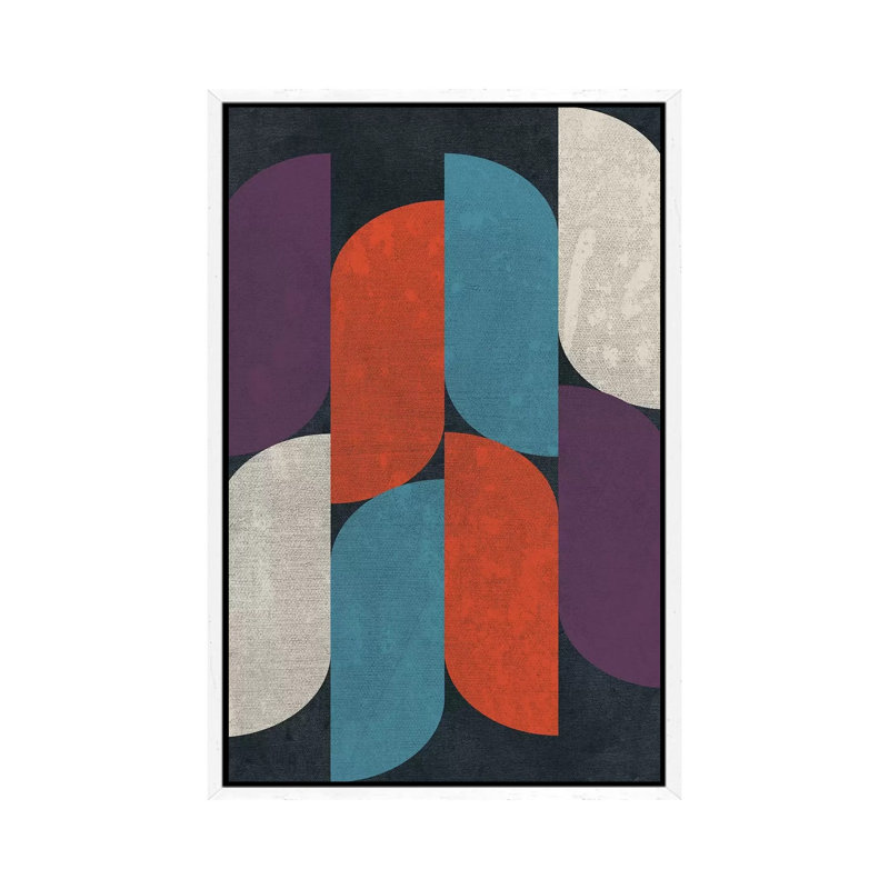 Intuitive V by Susana Paz - Print on Canvas, White Floater Framed, 66.04cm H x 45.72cm W x 3.81cm D