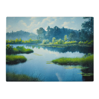 Beautiful Pond Vol.3  Glass Chopping Board