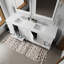 84 po X P 22 po Meuble-lavabo double D 4 portes avec plateau en quartz-706450882