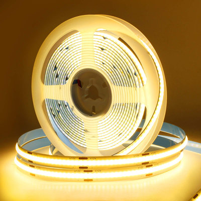 5 meters, 12V COB LED Strip Lights 4000K (Power Supply Not Included)