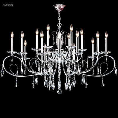 Sculptured Crystal Leaf 18 - Light Chandelier