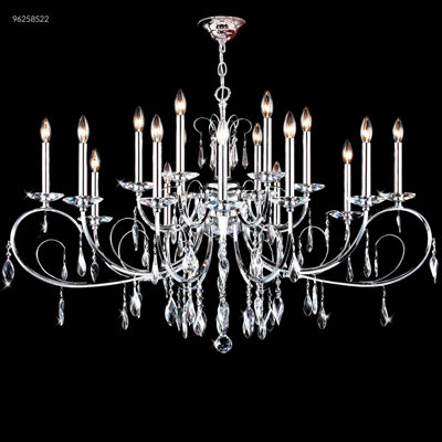 Sculptured Crystal Leaf 18 - Light Chandelier