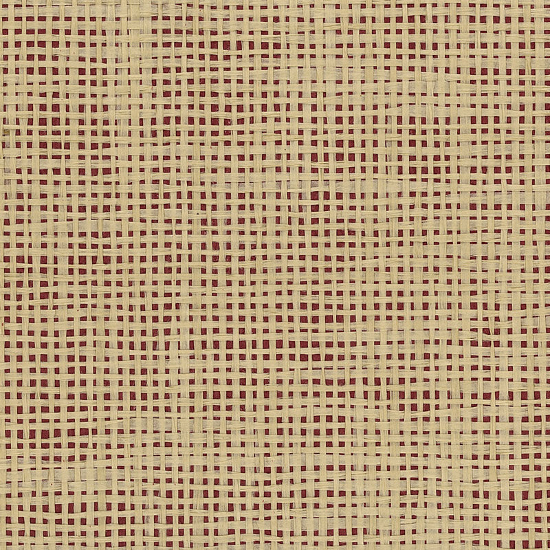 Papier peint tissé en papier 24 pi x 36 po Decorator Grasscloth II, Brick Red/Beige