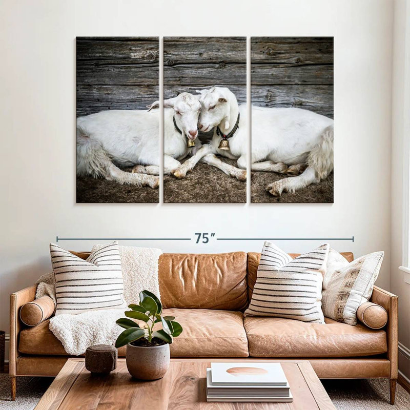 Brampt Goat Love, 42" H x 65" W