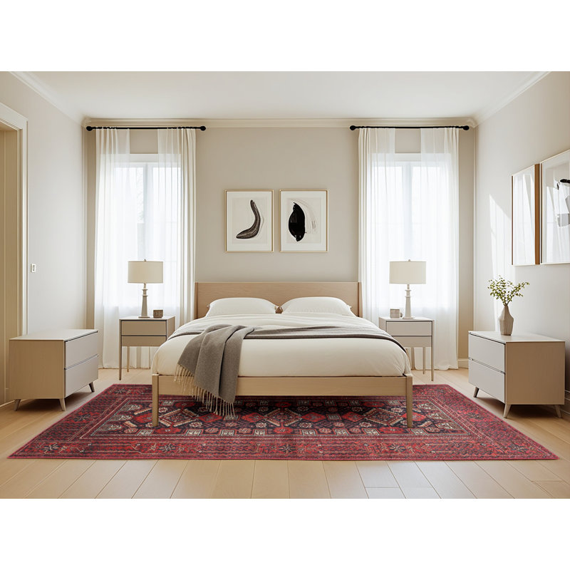 Tapis rouge à motif sud-ouest, Rectangle 5 pi x 8 pi
