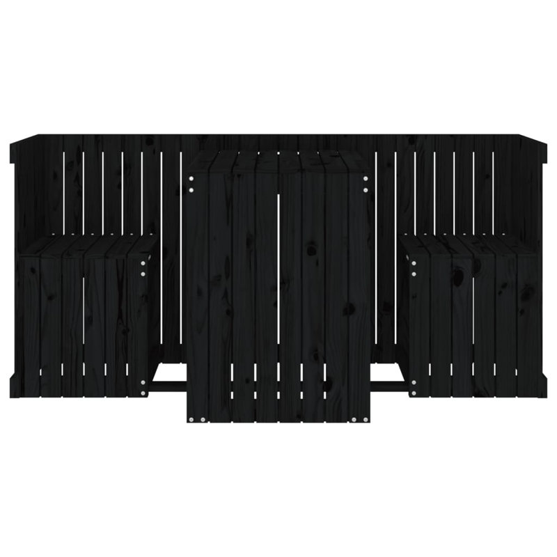 Anelie Balcony Set 2-Seater, Black Pine