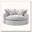 Fauteuil d'appoint rembourré en tissu chenille-48432667