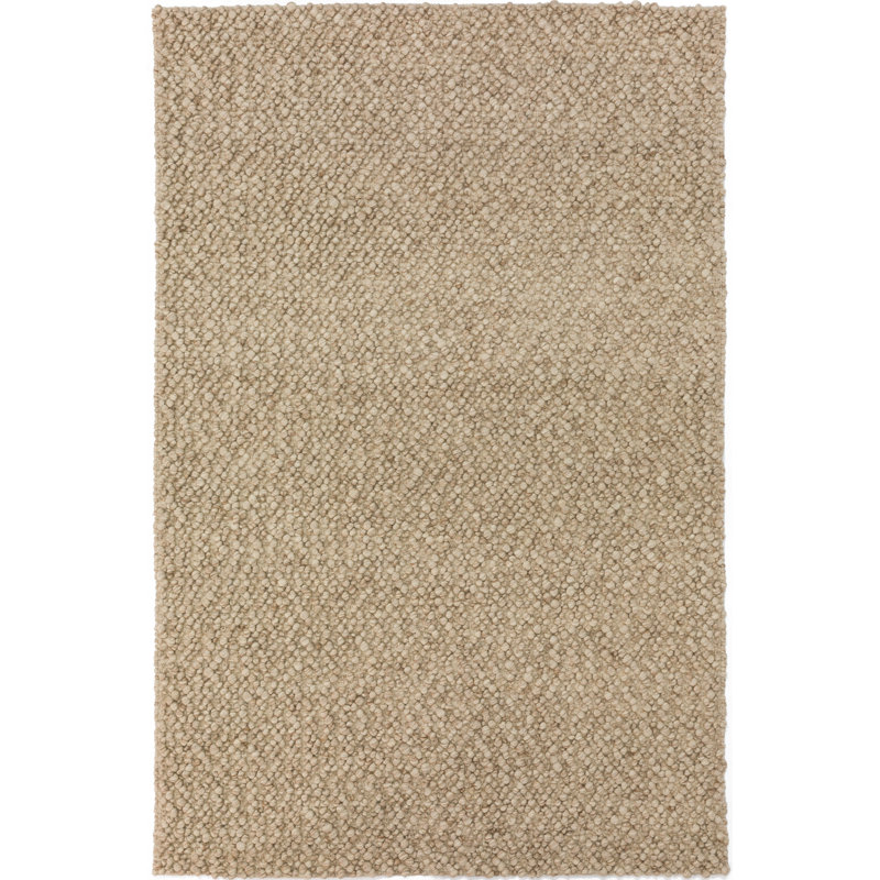 Tapis taupe en laine crocheté à la main Amaty, Rectangle 2 pi x 3 pi