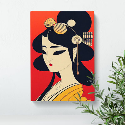 Geisha Profile No.1 - Wrapped Canvas Print