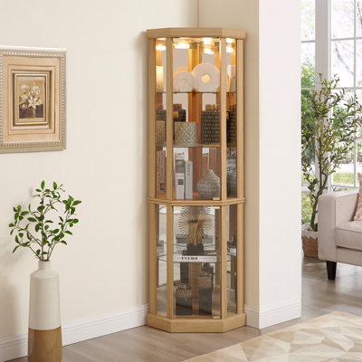 Armoire de coin, antique, verre