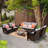 6 Piece 7 - Person Outdoor Seating Group with Cushions