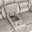 Causeuse coulissante avec console Taupe