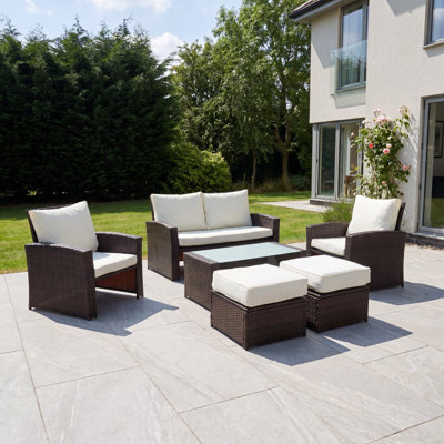 Dovera 6 Seat Rattan Patio Set