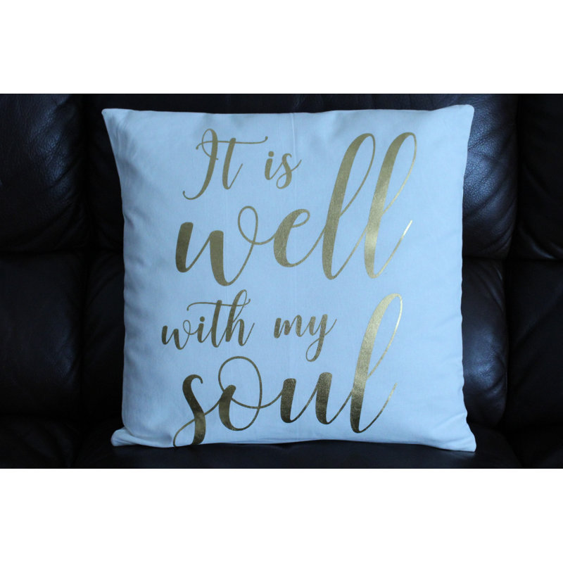  Coussin en coton It is Well
