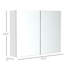 Tablette de rangement pour salle de bain double - 31,5 po x 23,5 po, fonctionnalité élégante, espace généreux, charnières silencieuses, décor d'armoire blanc, mécanisme de charnière,