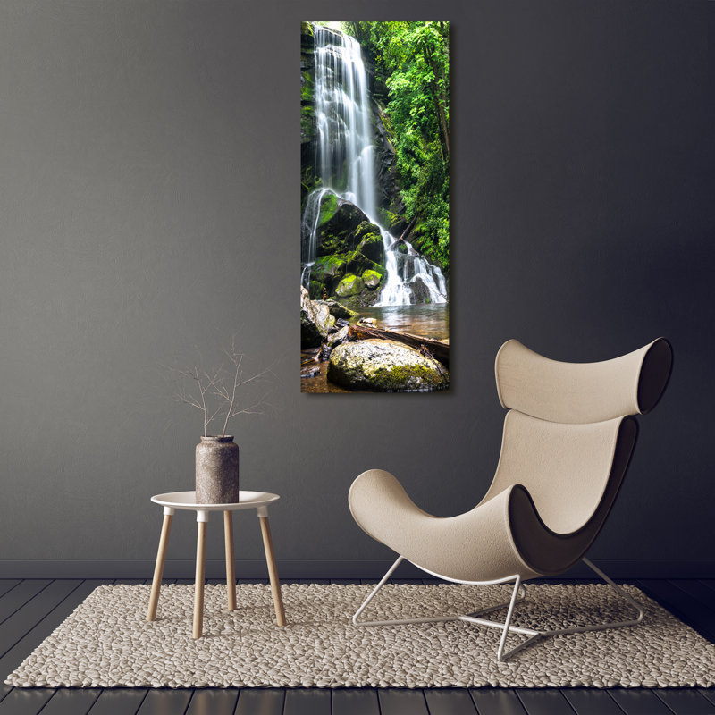 Waterfall In The Jungle - Wrapped Canvas Print