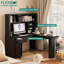 Bureau d'ordinateur en L avec tiroirs, huche et station de charge Alex-124549536