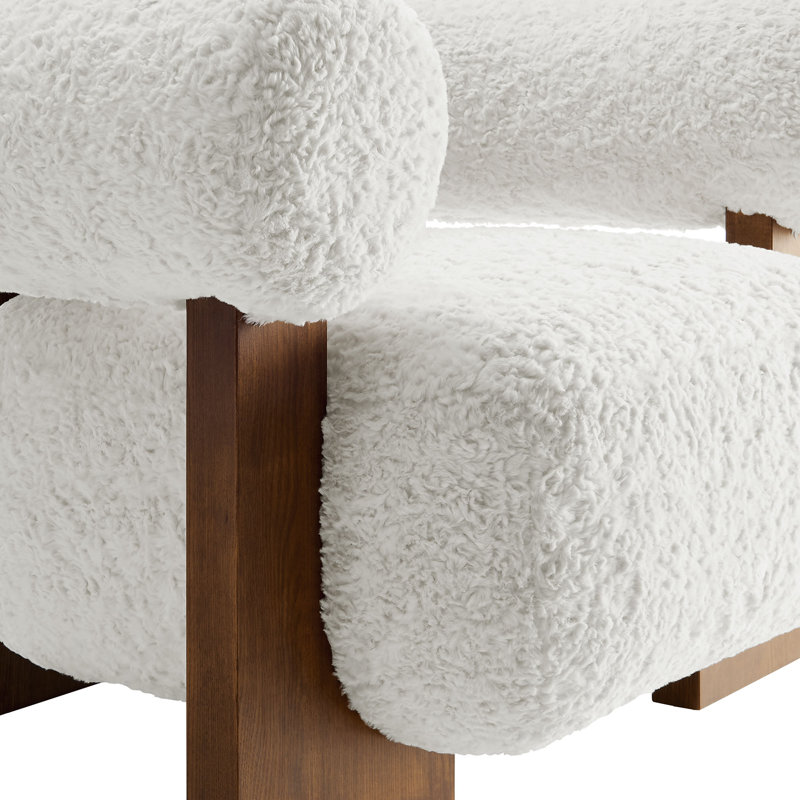 Jace Fabric Accent Chair In Feather