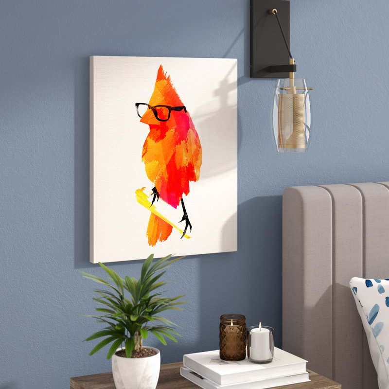 «Punk Bird» par Robert Farkas, reproduction d'art graphique sur toile, H 30 po x l 24 po x p 1 po
