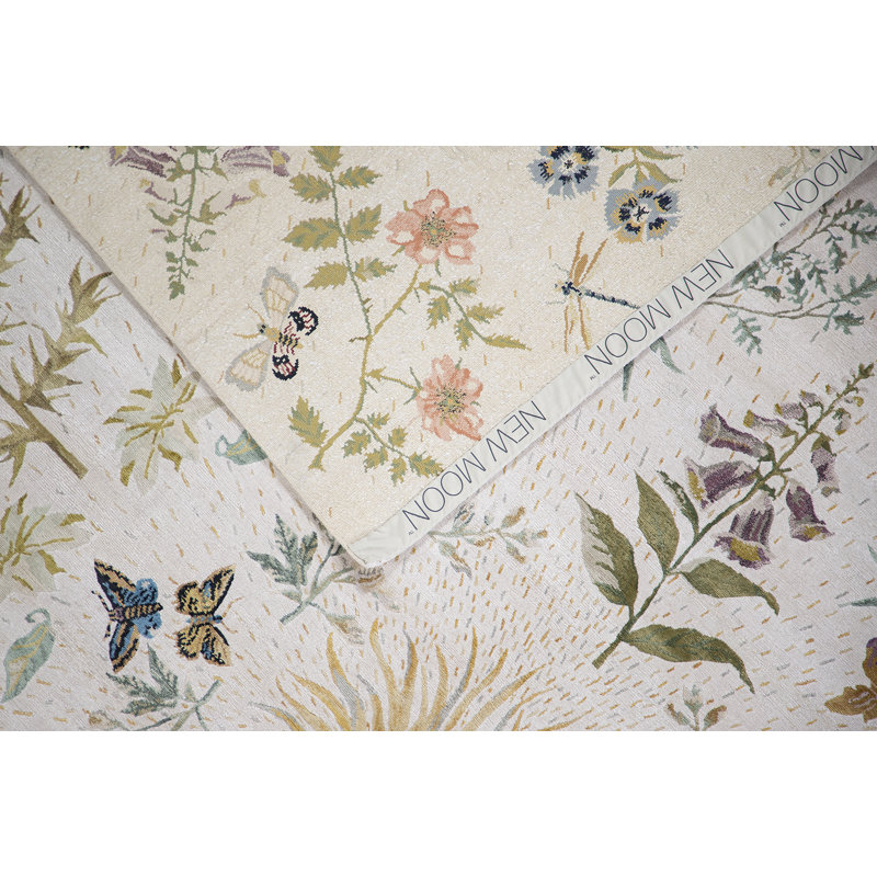 Classic Hand Knotted Floral Area Rug, Runner 3' x 8'