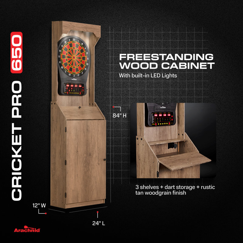 Armoire pour jeu de fléchettes autoportant Arachnid E650