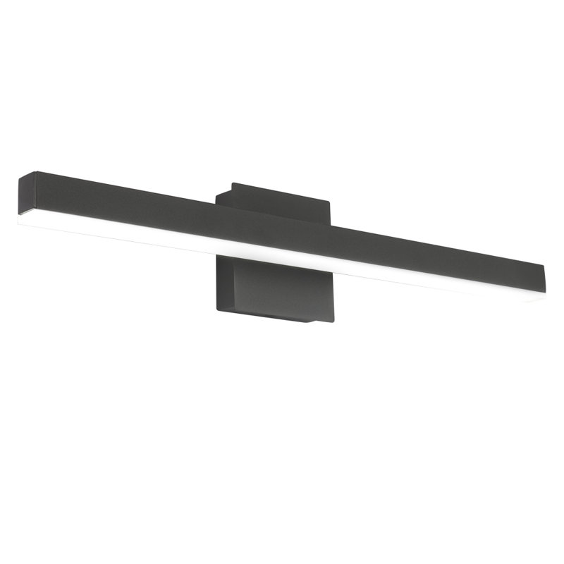 Éclairage pour meuble-lavabo noir moderne 23,6 po