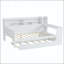 Lit de jour en bois avec tablettes de rangement, lit gigogne et bureau-1404215304-1404215305