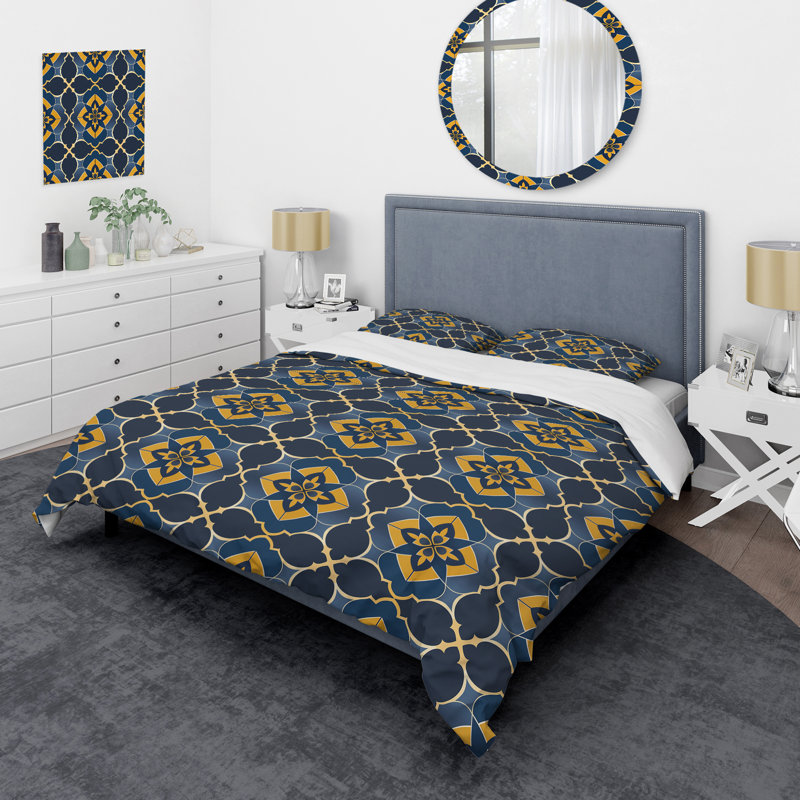 Ensemble de housse de couette Modern, Housse de couette simple et deux taies décorative