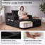 Ensemble 2 pièces de chaise longue en velours côtelé désossé, canapé-lit convertible avec poches latérales - aucun assemblage requis-131374091