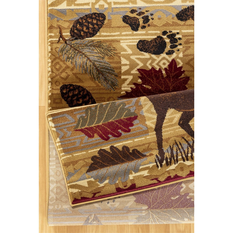 Nature's Nest Multi 2 ft. 7 in. x 7 ft. 3 in. Lodge Area Rug