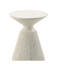 Table d'appoint en béton naturel avec finition en fibre naturelle