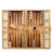 Croc Leather Backgammon Set, Fawn